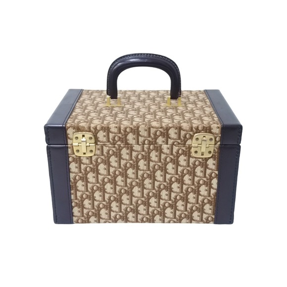 Christian Dior Vanity Trunk 30 Trotter Leather Beige Brown - Picture 2 of 10
